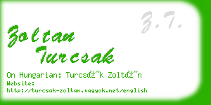 zoltan turcsak business card